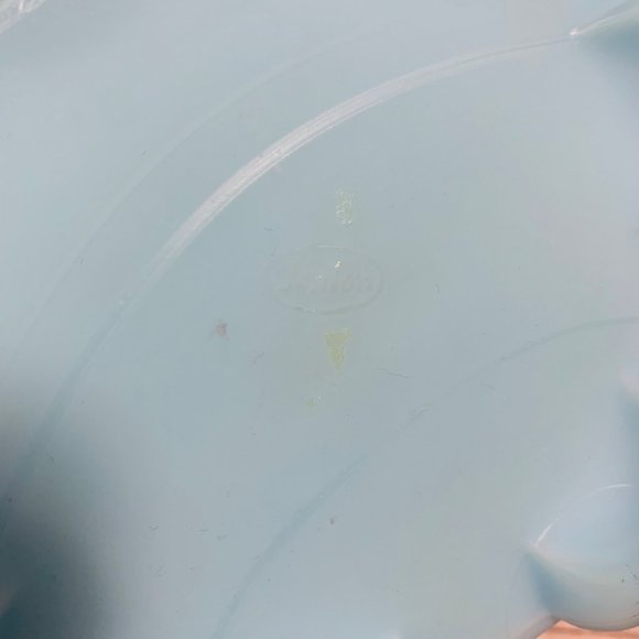 Vintage Fenton Blue Frost Floral 3D Dimensional Planter - Picture 3 of 11